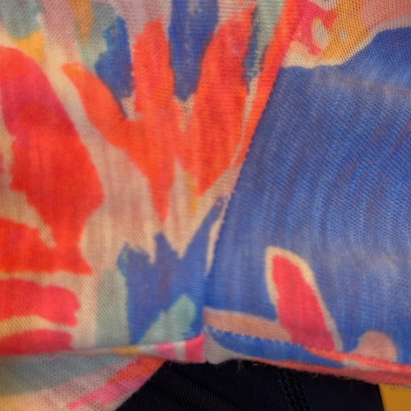 Lilly Pulitzer Zaylee Off Shoulder Blouse Top Lace Sleeve Elastic Neck Medium - Picture 9 of 10